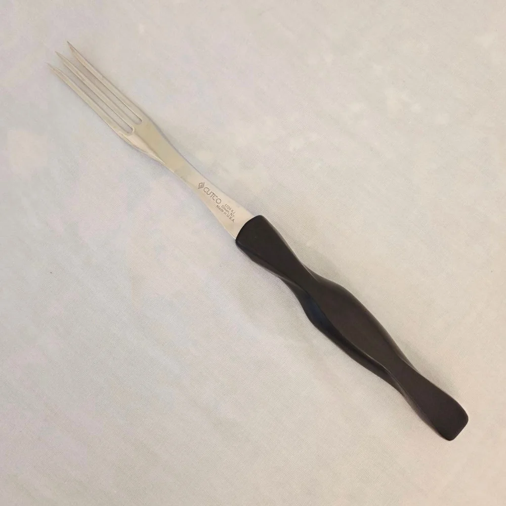 CUTCO Silver & Dark Brown Serving Fork 11